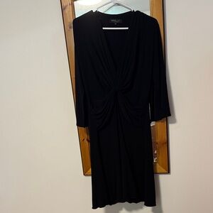 ABS Black Long flare Sleeve Dress